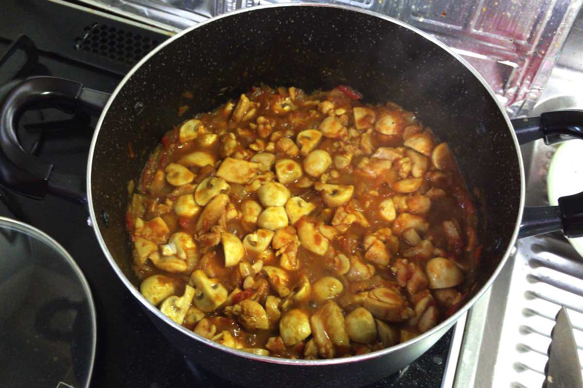 Mushroom chicken curry 14